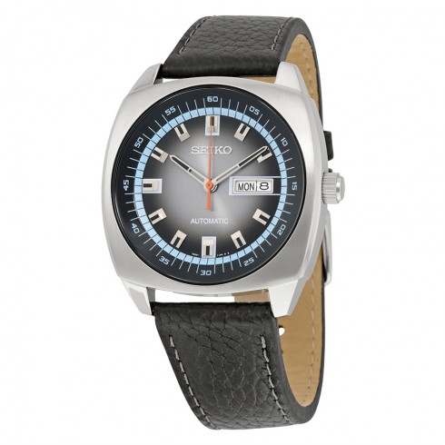 Seiko Recraft Automatic Grey Dial Black Leather Men's Watch SNKN01 watches