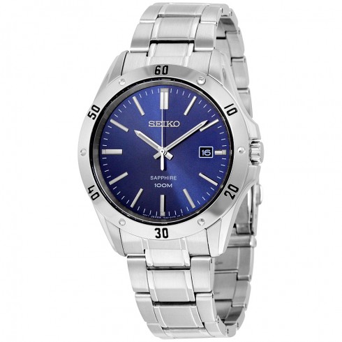 Seiko Sapphire Blue Dial Stainlerss Steel Men's Watch SGEG53 watches