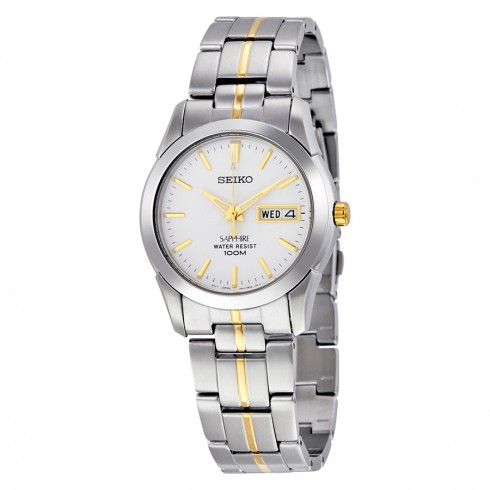 Seiko Sapphire White Dial Stainless Steel Ladies Watch SGG719 watches