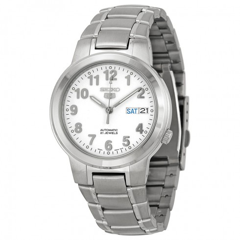 Seiko Series 5 Silver Dial Stainless Streel Men's Watch SNKA13 watches