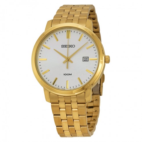 Seiko Silver Dial Gold-tone Men's Watch SUR112 watches