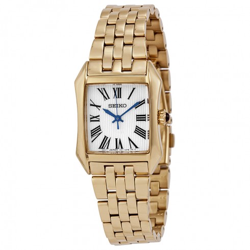 Seiko Silver Dial Gold Tone Stainless Steel Ladies Watch SXGP22 watches