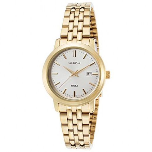 Seiko Silver Dial Gold-plated Ladies Watch SUR824 watches