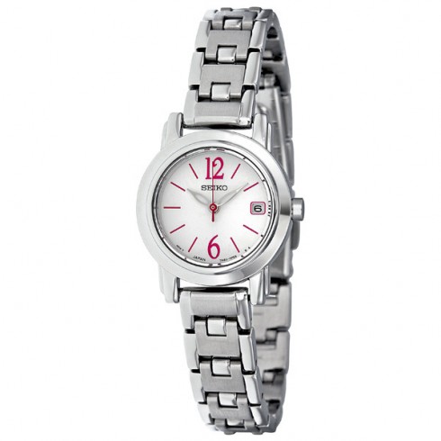 Seiko Silver Dial Purple Markers Ladies Watch SXDC69 watches