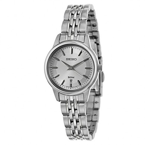 Seiko Silver Dial Stainless Steel Ladies Watch SUR899 watches