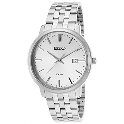 Seiko Silver Dial Stainless Steel Men's Watch SUR105 watches