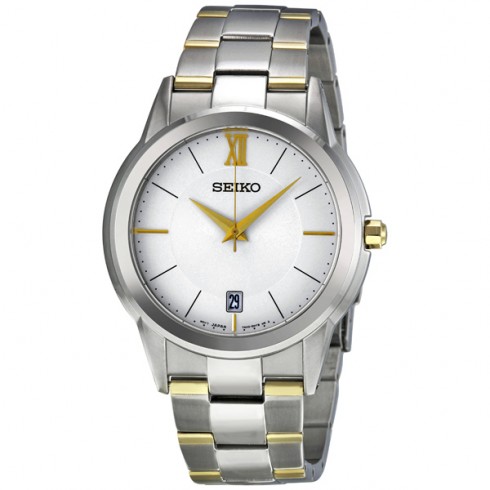 Seiko Silver Dial Two Tone Men's Watch SGEF45 watches
