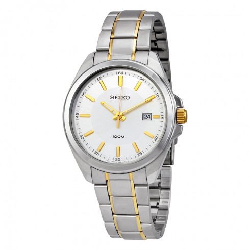 Seiko Silver Dial Two-tone Men's Watch Watch SUR063 watches