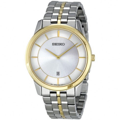 Replica Seiko Silver Dial Two Tone Men's Watch SKP382 Watch