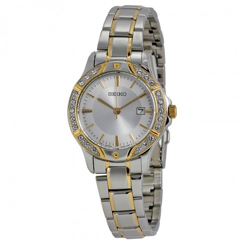 Seiko Silver Dial Two-tone Ladies Watch SUR876 watches