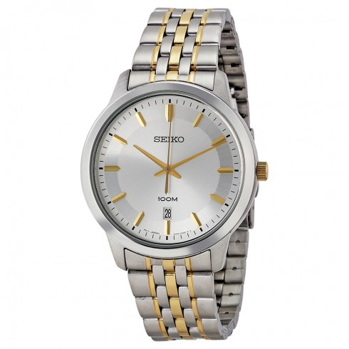 Seiko Silver Dial Two-tone Stainless Steel Men's Watch SUR033 watches