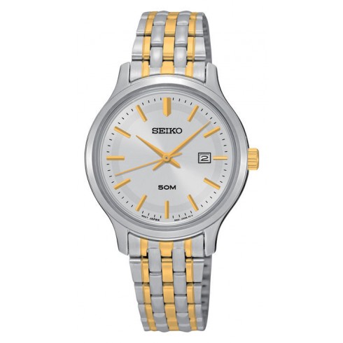 Seiko Silver Dial Two-tone Stainless Steel Quartz Ladies Watch SUR793 watches