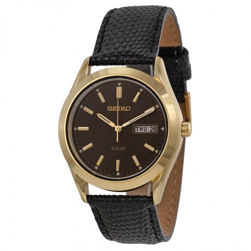 Seiko Solar Black Dial Men's Watch SNE054 watches