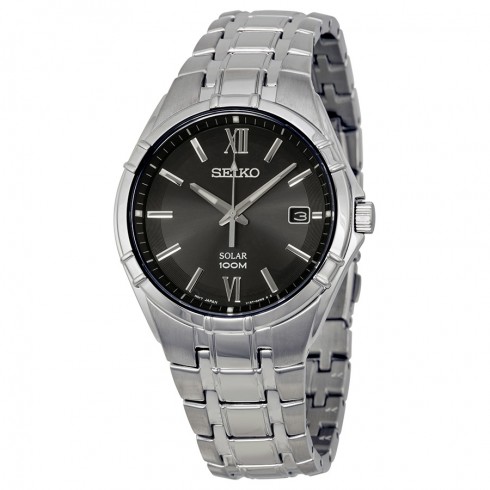 Seiko Solar Black Dial Men's Watch SNE215 watches