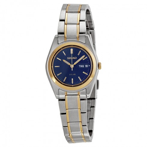 Seiko Solar Blue Dial Two-tone Ladies Watch SUT110 watches