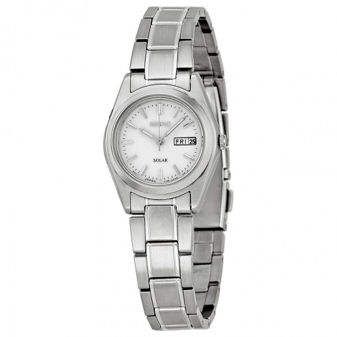 Seiko Solar Champagne Dial Stainless Steel Ladies Watch SUT119 watches