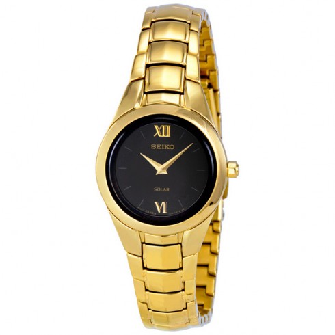 Seiko Solar Quartz Gold-tone Ladies Watch SUP110 watches