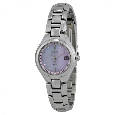 Seiko Solar Quartz Pink Dial Ladies Watch SUT063 watches
