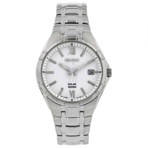 Seiko Solar Quartz Stainless Steel Men's Watch SNE213 watches