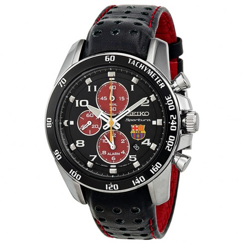 Seiko Sportura Black Dial Black Rubber Men's Watch SNAE75 watches