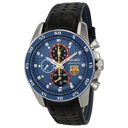 Seiko Sportura FC Barcelona Chronograph Blue Dial Men's Watch SPC089 watches