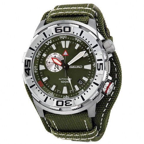 Seiko Superior Automatic Army Green Dial Green Canvas Men's Watch SSA055 watches