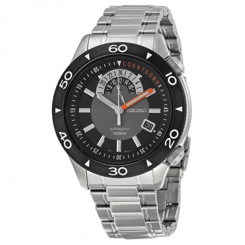 Seiko Superior Automatic Black Grey Dual Stainless Steel Men's Watch watches