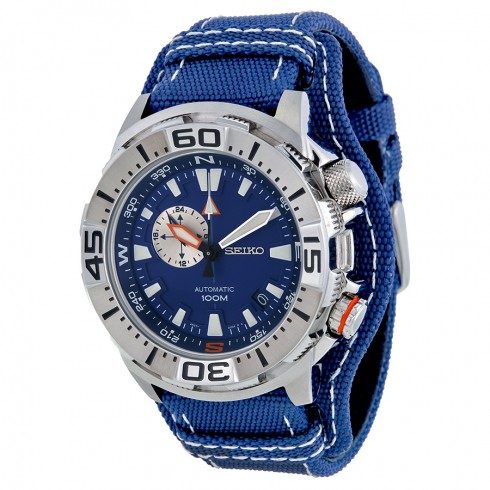 Seiko Superior Automatic Blue Dial Blue Canvas Men's Watch SSA053 watches
