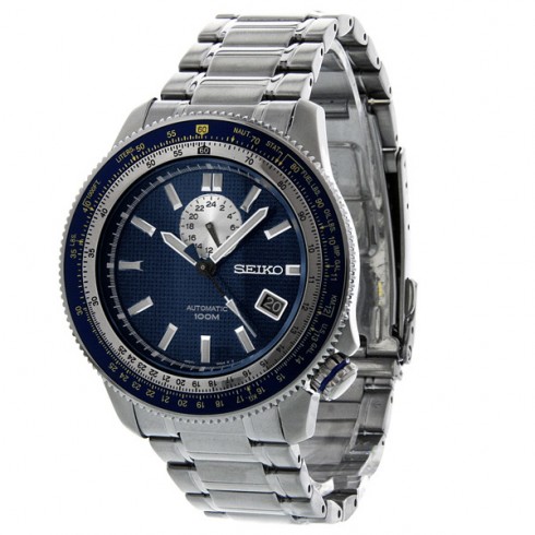 Seiko Superior Automatic GMT Blue Dial Stainless Steel Men's Watch SSA001 watches