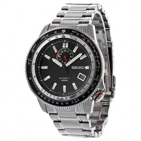 Seiko Superior Black Dial Stainless Steel Men's Watch SSA037 watches