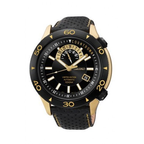 Seiko Superior Limited Edition Automatic Black Dial Black Leather Men's Watch SSA188 watches