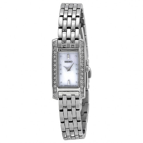 Seiko Swarovski Crystal Bezel Stainless Steel Bracelet Ladies Watch SUJG5 watches