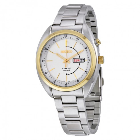 Seiko Tactically Kinetic Silver Dial Stainless Steel Men's Watch watches
