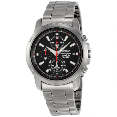 Seiko Titanium Chronograph Men's Watch SNAE47 watches