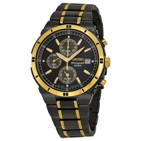 Seiko Two-Tone TiCN-Plated Steel Men's Watch SNAA30 watches