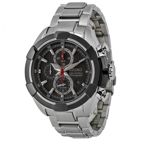 Seiko Velatura Black Dial Stainless Steel Men's Watch SNAF39 watches