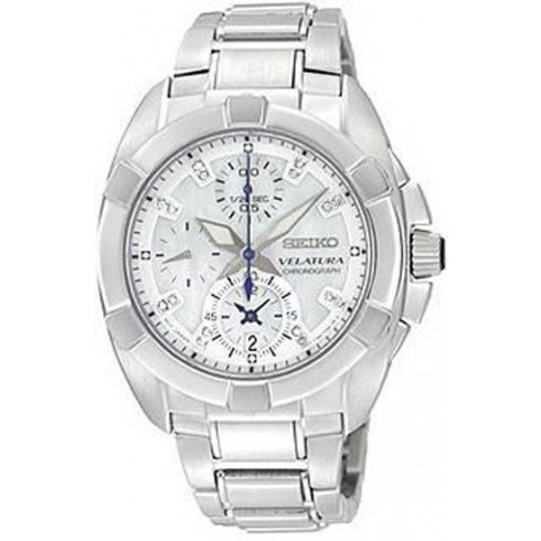 Seiko Velatura Chronograph White Dial Stainless Steel Men's Watch SNDZ19 watches