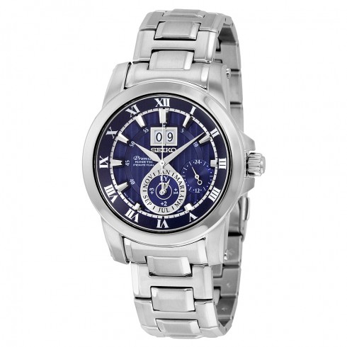 Seiko Velatura Kinetic Blue Dial Stainless Steel Men's Watch SNP113 watches