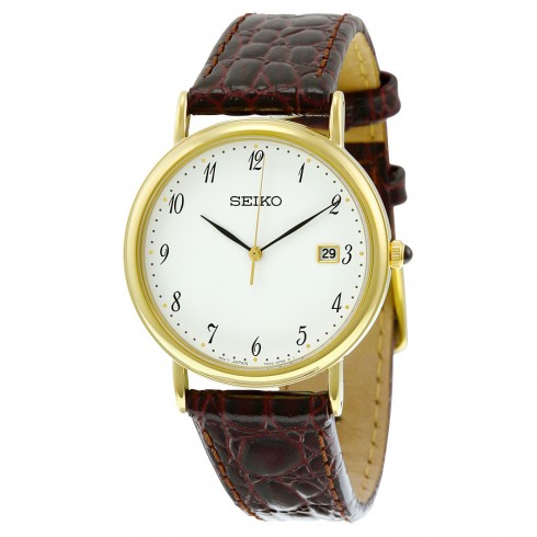 Seiko White Dial Gold-tone Men's Watch SKK700 watches