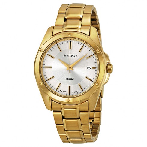 Seiko White Dial Gold-tone Men's Watch SGEF86 watches