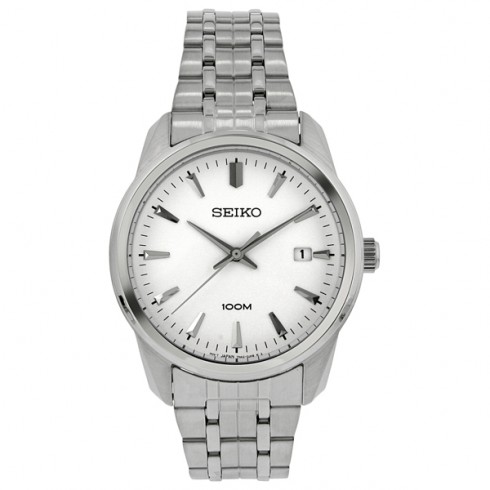 Seiko White Dial Stainless Steel Men's Watch SGEF99 watches
