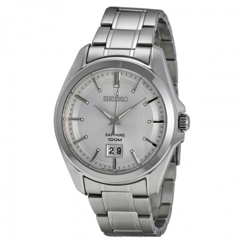 Seiko White Dial Stainless Steel Men's Watch SUR007 watches