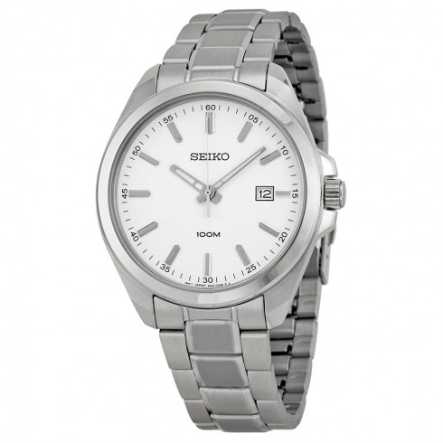Replica Seiko White Dial Stainless Steel Men's Watch SUR057 Watch