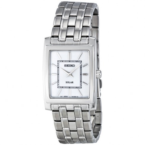 Seiko White Dial Stainless Steel Solar Men's Watch SUP895 watches