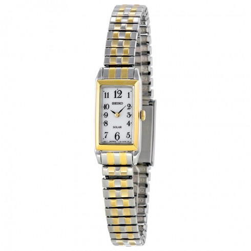Seiko White Dial Two-tone Expansion Ladies Watch SUP242 watches