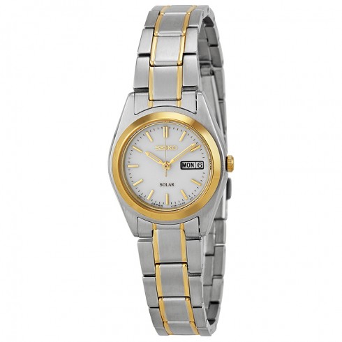 Seiko White Dial Two-tone Ladies Watch SUT108 watches