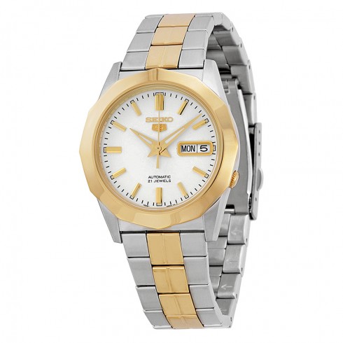 Seiko White Dial Two-tone Men's Watch SNKG84 watches
