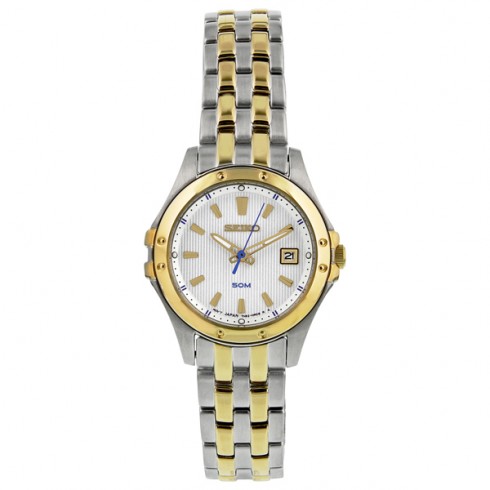 Seiko White Dial Two-tone Stainless Steel Ladies Watch SXDC96 watches