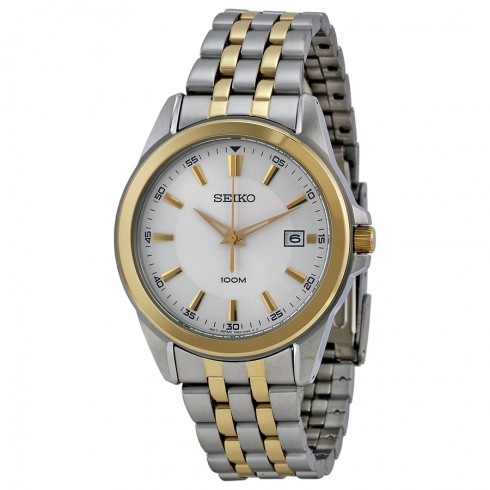 Seiko White Sunburst Dial Two-tone Men's Watch SGEG88 watches