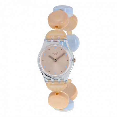 Swatch Anisette Rose Dial Multicolor Circular Plastic Ladies Watch LL116B watches